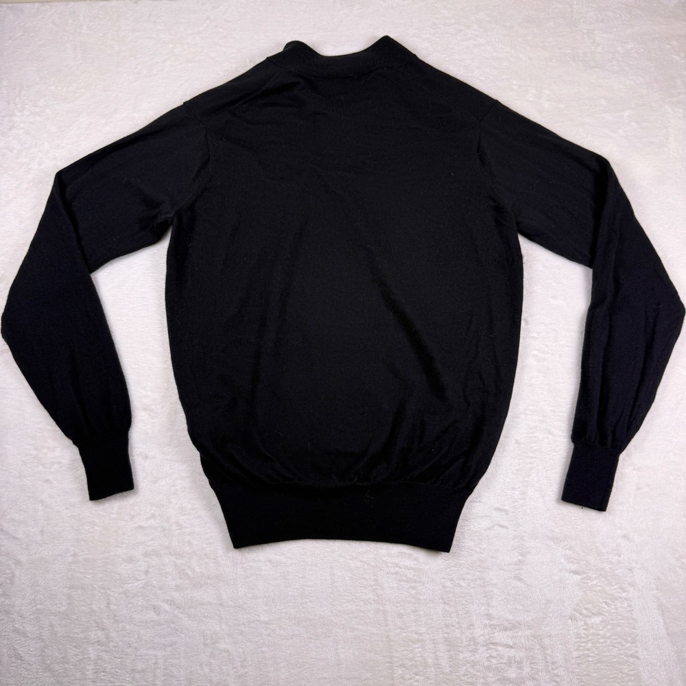 Peter Millar Crown 1/4 Zip Pullover Sweater Black Mens L Soft Merino Wool Silk - Picture 3 of 6
